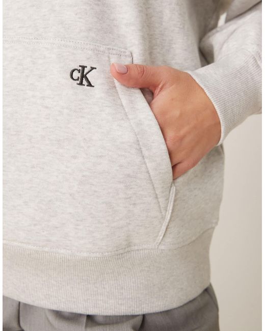 Calvin Klein Natural Relaxed Back Print Hoodie