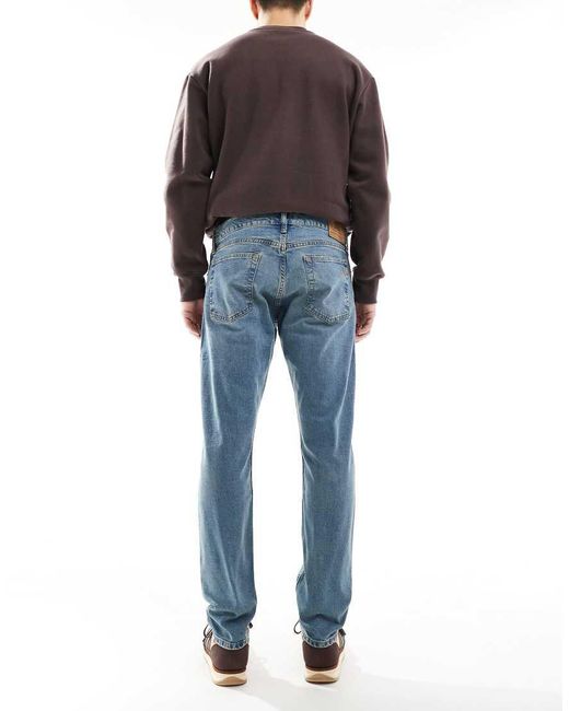 Polo Ralph Lauren Blue Parkside Icon Logo Back Pocket Low Straight Fit Jeans for men