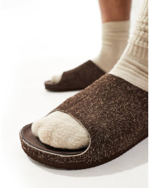 ASOS Brown Slider Sandals for men