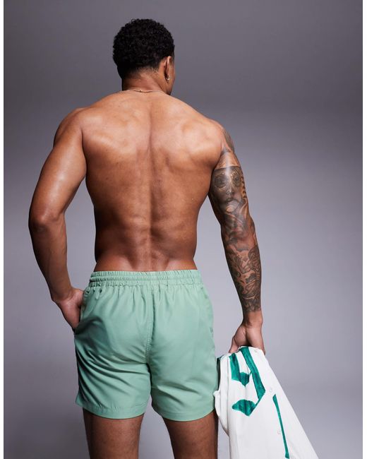South Beach – einfarbige badeshorts in Green für Herren