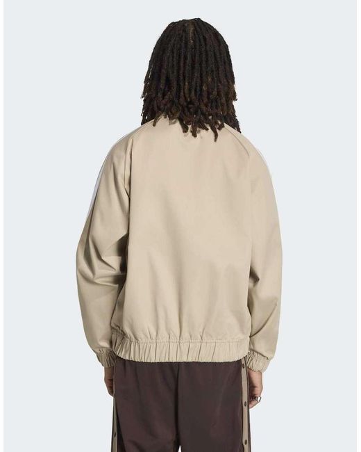 Adidas Originals Natural Sst Adicolor Classics Cotton Twill Tracktop for men