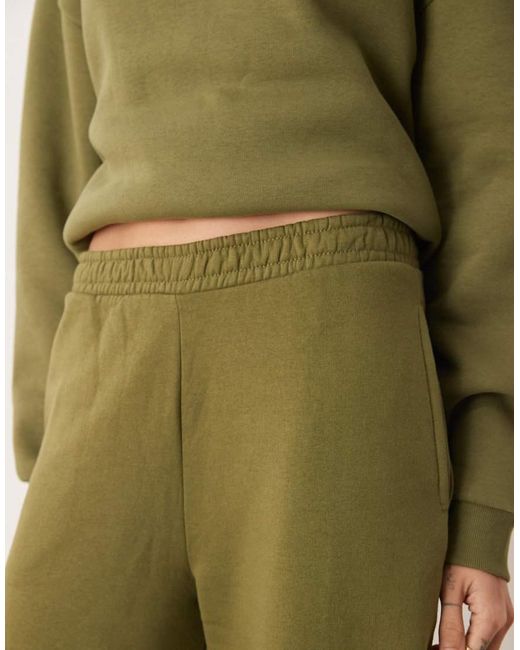 ASOS Green Asos Design Tall Barrel Leg Brushback jogger
