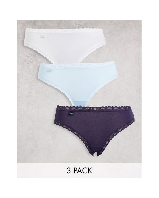 Sloggi 24/7 Weekend Hipster Brief 3 Pack With Lace Trim Lyst
