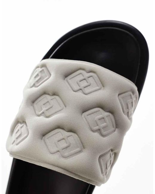 ASOS Slipper Sandalen Met Reliëf En Dikke Zool in het White voor heren