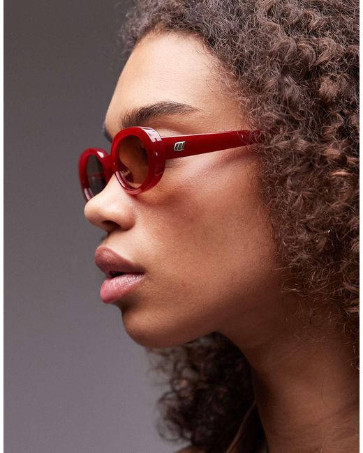 Le Specs Brown – outta love – ovale sonnenbrille