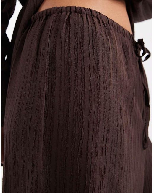 Wednesday's Girl Black Striped Wide Leg Trousers