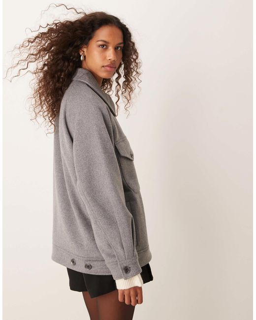 Abercrombie & Fitch Gray – hemdjacke