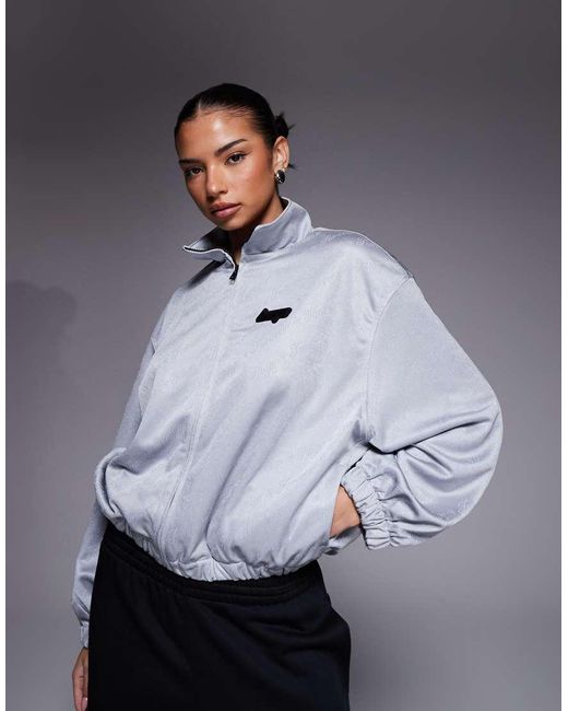 HUGO Gray Dales Logo Full Zip Track Jacket