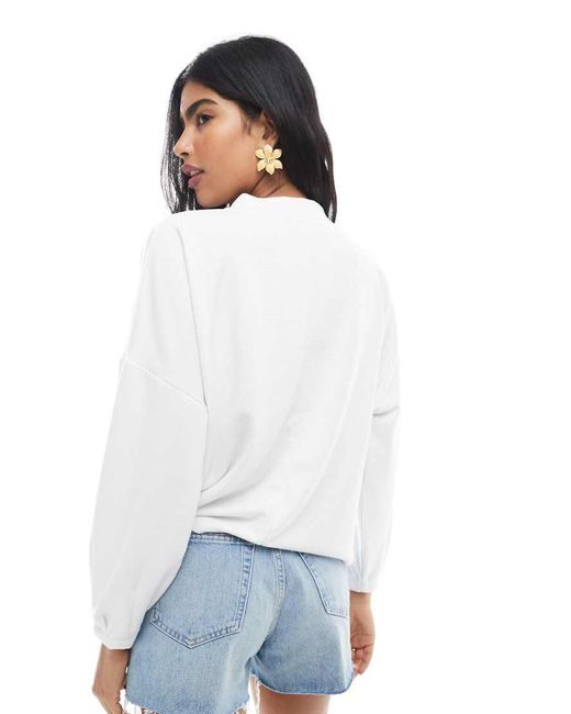French Connection White Long Sleeve Turtle Neck Soft Top