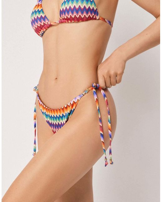 Calzedonia Red Vibrant Chevron