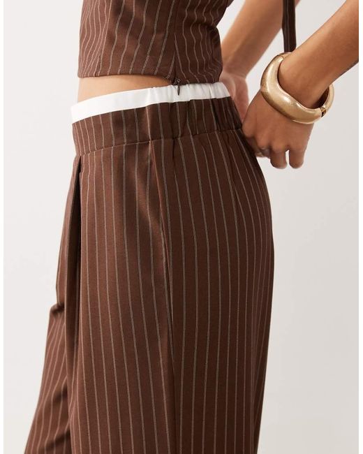 The Frolic Natural Exclusive Contrast Double Waist Band Straight Leg