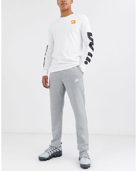 Nike Club Straight Leg joggers in Gray for Men