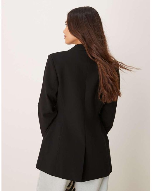 ASOS Black Moulded Hip Blazer