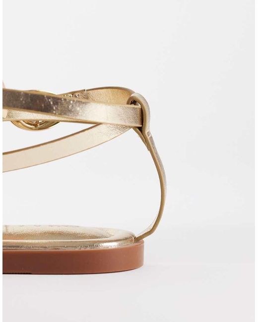 ASOS Natural Wide Fit Felicity Strappy Sandal