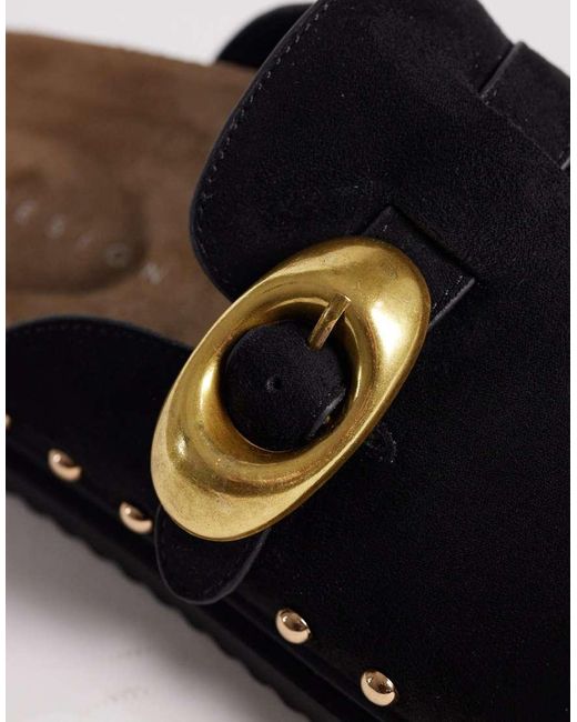 ASOS Brown Mellany Studded Footbed Mules