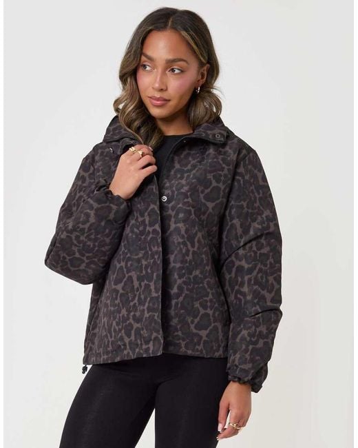 Threadbare Gray Showerproof Funnel Neck Rain Mac