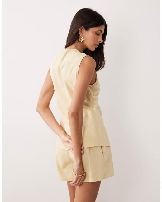 ASOS Natural Wrap Front Romper