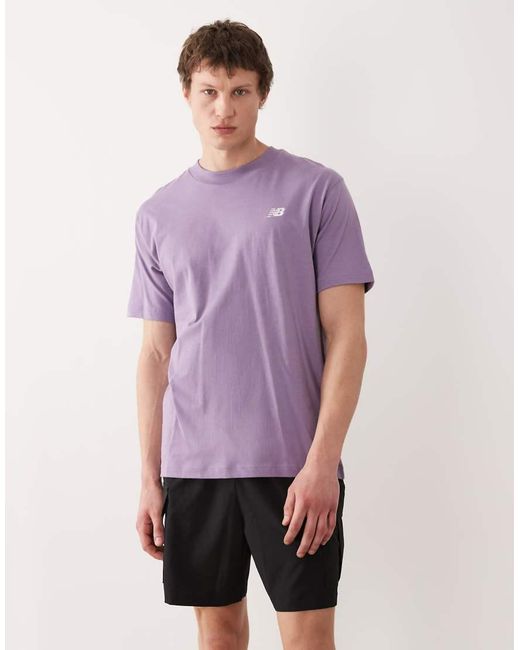 New Balance Purple Sport Essentials Cotton T-Shirt for men