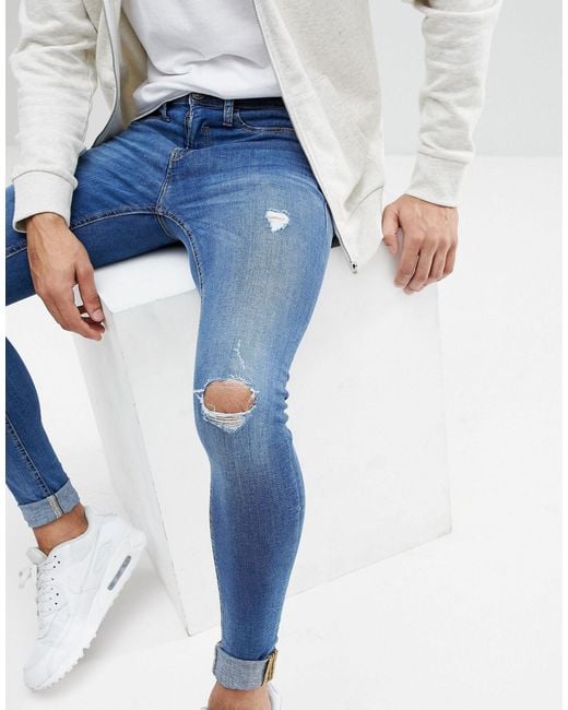 Blend Tall – Flurry – Extrem enge Skinny-Jeans in Blau für Herren | Lyst DE