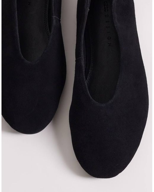ASOS Black Lock Premium Round Toe Ballets