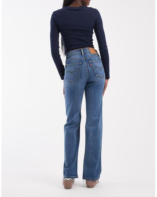 Levi's Blue 723 High Rise Straight Denim Jeans