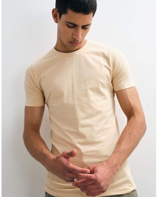 Jack & Jones Brown Muscle Fit T-shirt for men