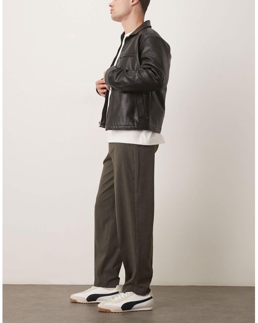 ASOS Black Smart Oversized Tapered Trousers for men