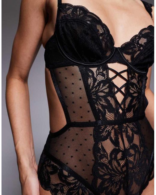 Ann Summers Black Sweet Romance Bodysuit
