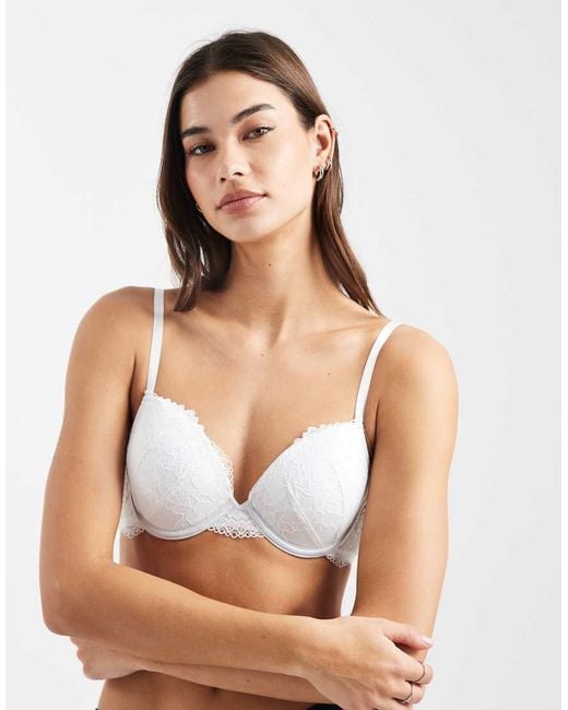 New Look White Lace T-Shirt Bra