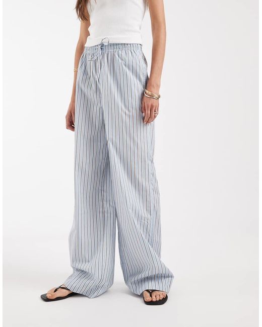 ONLY Blue Wide Leg Trousers