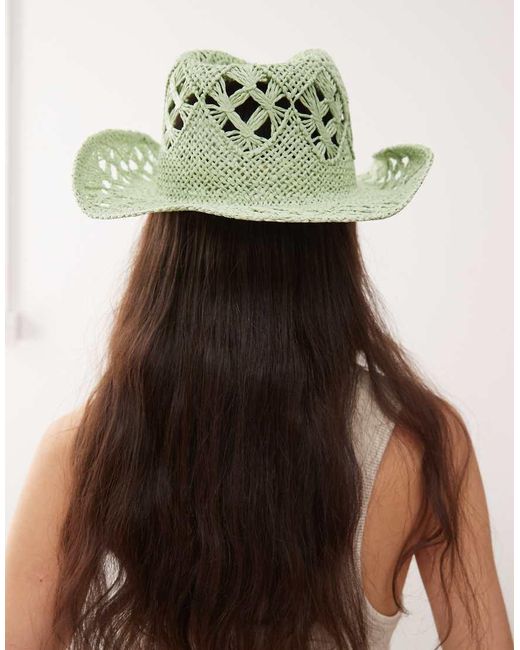 Reclaimed (vintage) Western Cowboyhoed in het Green