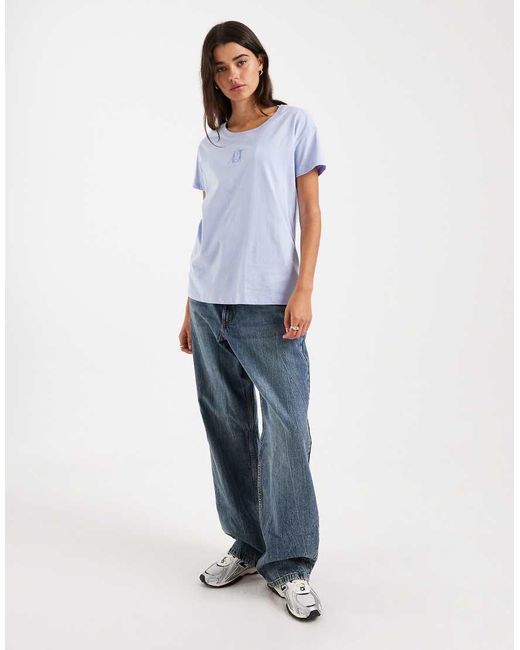 ARMANI EXCHANGE Blue Central Logo T-Shirt