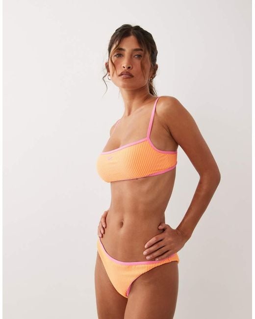 Nike Orange Nike Square Neck Bikini Top