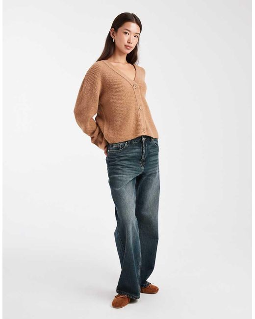 Miss Selfridge Blue Wide Cuff V Neck Cardigan