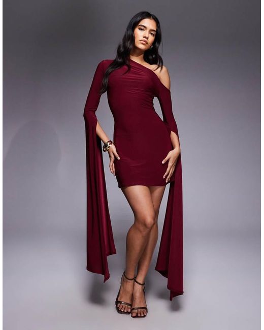 ASOS Red Super Split Sleeve Mini Dress
