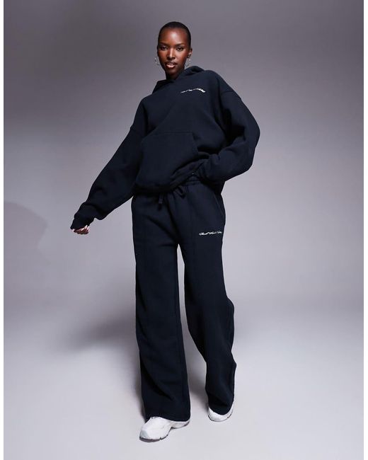 Good For Nothing Blue Seam Detail Wide Leg Relaxed Jogger