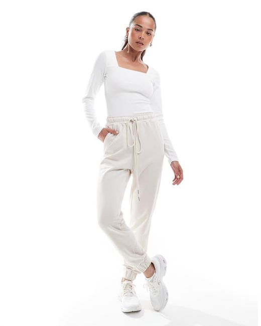 agon® White Square Neck Top