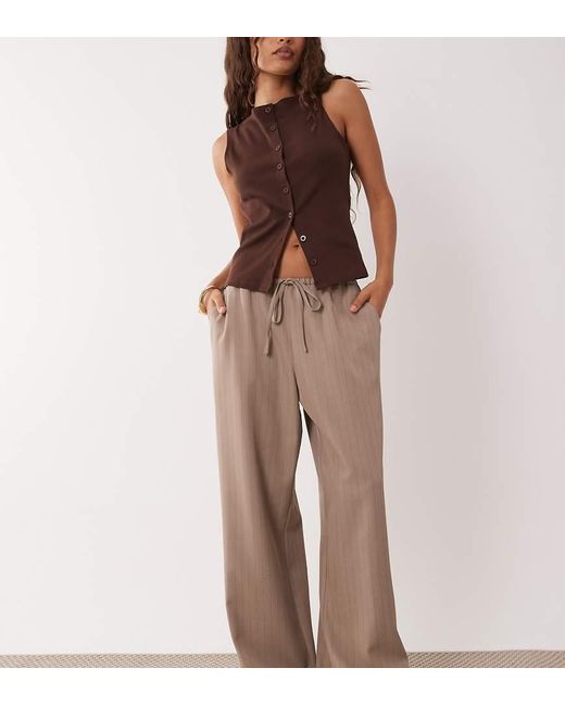 Miss Selfridge Brown Tailored Pull On Pants