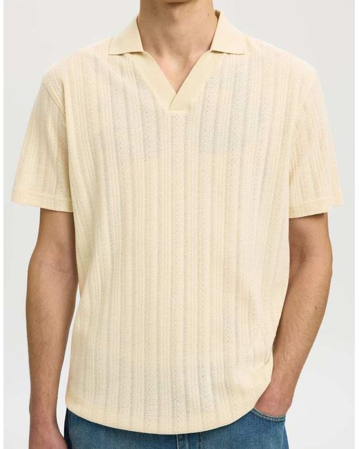 SELECTED Natural Polo Shirt for men