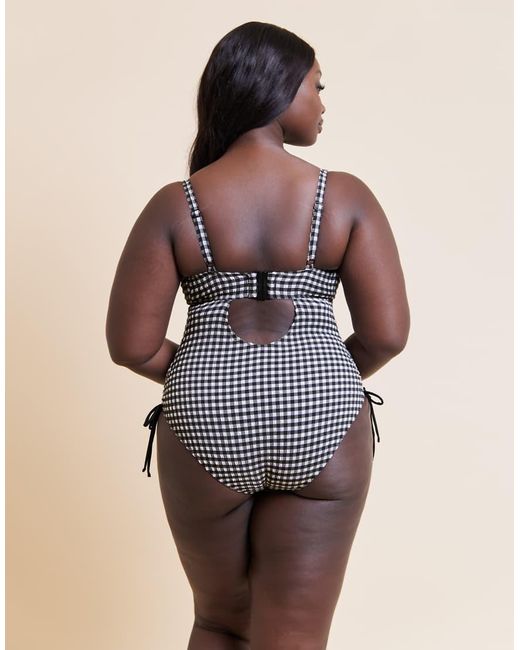 Curvy Kate Black Holiday Gingham Non Wired Swimsuit