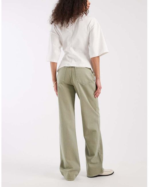 Vero Moda Natural Tessa High Waisted Wide Leg Jeans