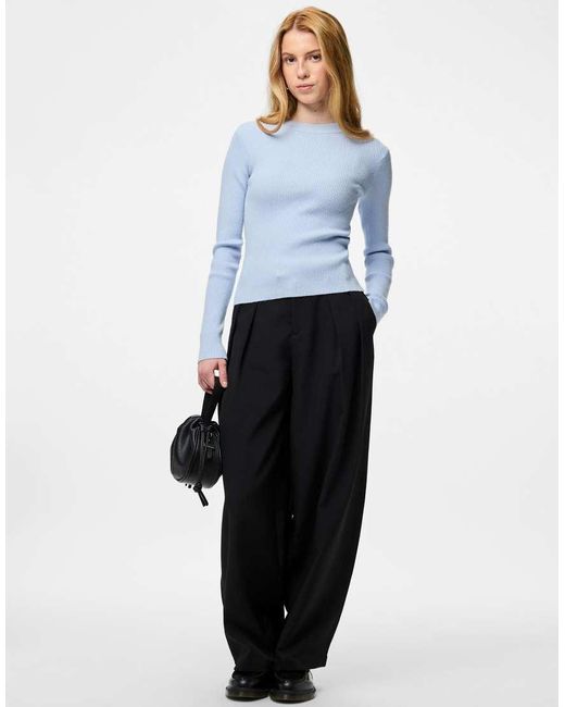 Pieces Blue Knitted Pullover