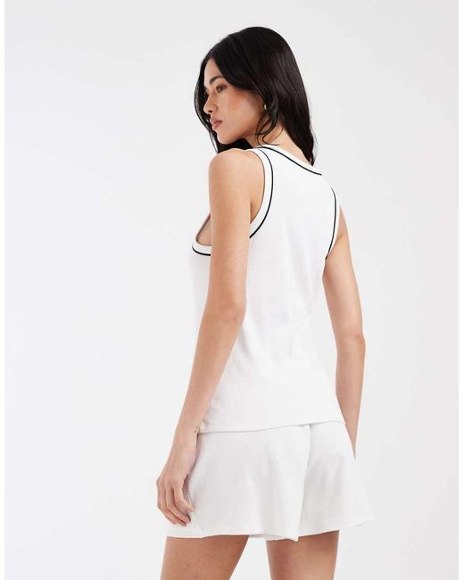 Lacoste White Loungewear Pyjama Set