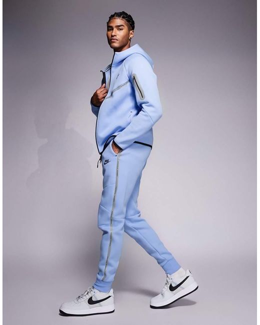 Nike Blue Tech Fleece Reflective joggers for men