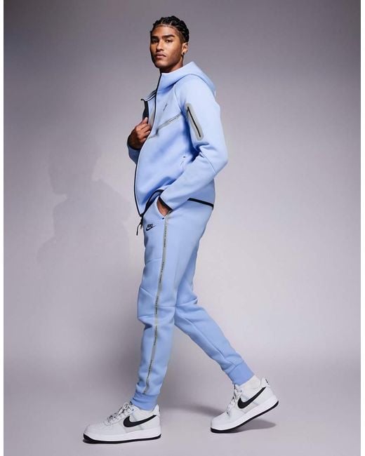 Nike Blue Tech Fleece Reflective joggers for men