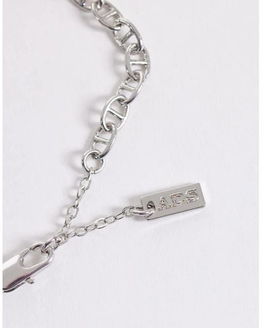 ASOS Natural Green And Crystal Stone Chain Bracelet for men