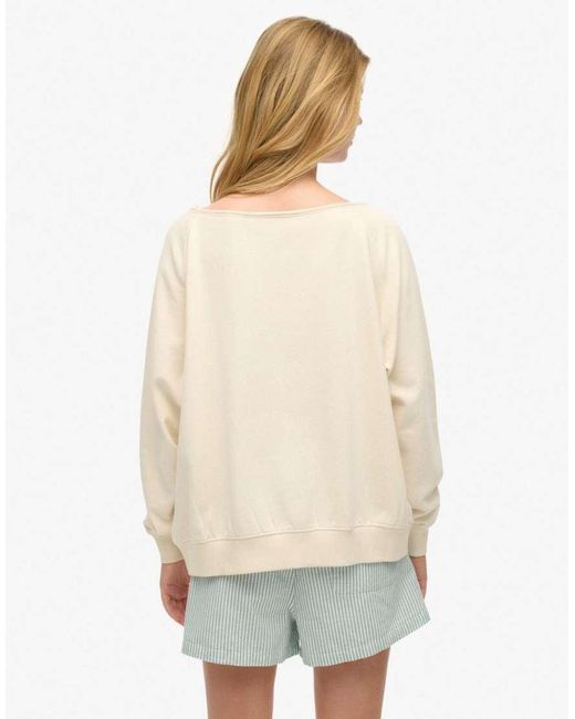 Superdry Natural Athletic Essentials Bardot Crew Sweatshirt