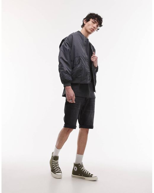 Ronnie - short en jean slim à ourlet retroussé Tommy Hilfiger pour homme en coloris Black