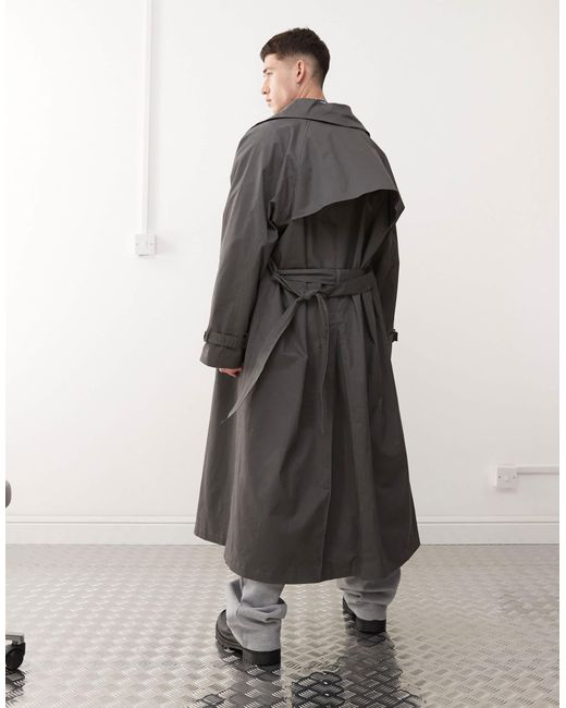 Reclaimed (vintage) Black Unisex Mac With Belt