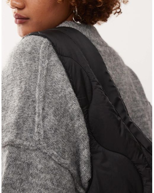 Weekday Black Quilted Tote Bag